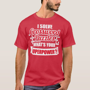 Camiseta Eu resolvo quebra-cabeça de palavras cruzadas que 