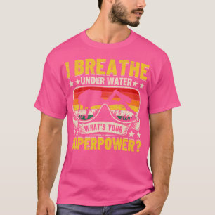 Camiseta Eu Respiro Em Scuba Diver Superpower Scuba