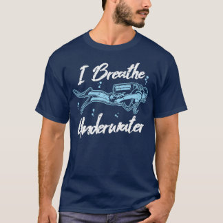 Camiseta Eu Respiro O Engraçado Scuba Merging