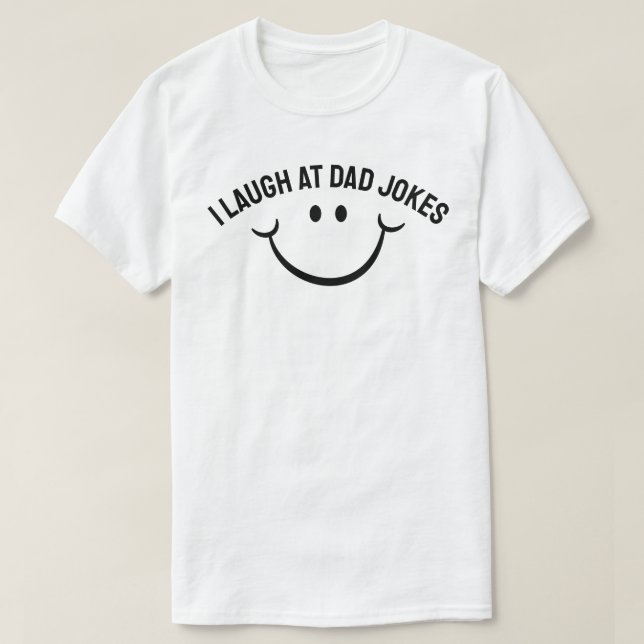 Camiseta Eu rio das piadas pais (Frente do Design)