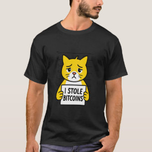 Camiseta Eu Roubei Gatos Bitcoins Humor de Gato Ativo Digit