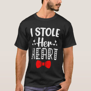 Camiseta Eu Roubei O Dia de os namorados Coração De Casal C