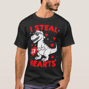 Camiseta Eu Roubo 67 Corações Dinossauro Para Meninos Menin