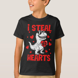 Camiseta Eu Roubo 67 Corações T-rex Seis Sete Dia dos Namor