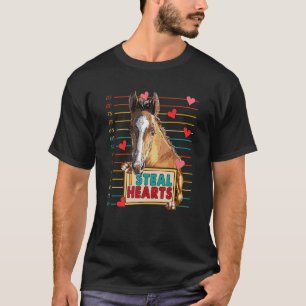 Camiseta Eu Roubo Coração De Dia de os namorados De Fazende