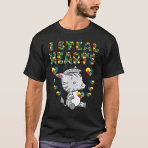 Camiseta Eu Roubo Corações Conscientização do Autismo Peça