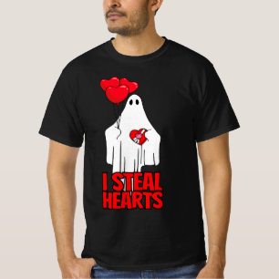 Camiseta Eu roubo corações dia de os namorados fantasma doc