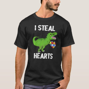 Camiseta Eu Roubo Corações Dinossauro Conscientização sobre