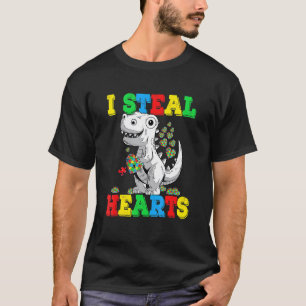 Camiseta Eu Roubo Corações Dinossauro Conscientização sobre