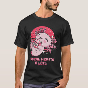 Camiseta Eu Roubo Corações Muito Axolote Humor Salamandra