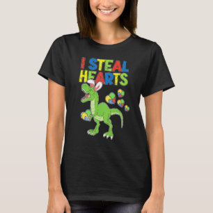 Camiseta Eu Roubo Corações Puzzle Conscientização do Autism