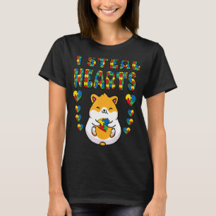 Camiseta Eu Roubo Corações Puzzle de Hamster Conscientizaçã