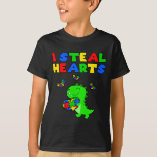 Camiseta Eu Roubo Corações Puzzle Mês de Conscientização do