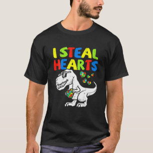 Camiseta Eu Roubo Corações, Quebra-cabeça, Autismo, Cons
