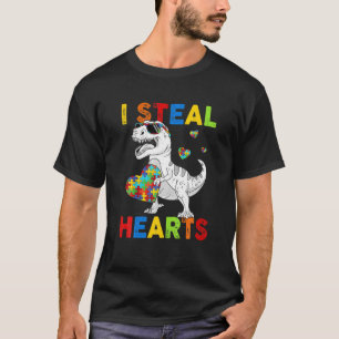 Camiseta Eu Roubo Corações, Quebra-cabeça, Autismo, Cons
