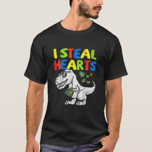 Camiseta Eu Roubo Corações, Quebra-cabeça, Autismo, Cons