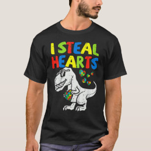 Camiseta Eu Roubo Corações Quebra-cabeça Autismo Sensibiliz