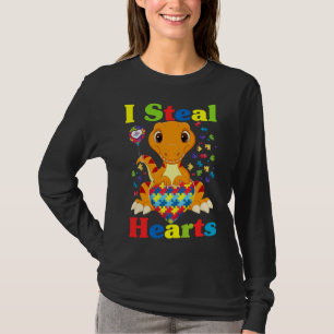 Camiseta Eu Roubo Corações Quebra-cabeça Autismo Sensibiliz