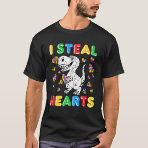 Camiseta Eu Roubo Corações Quebra-cabeça-Autismo Sensibiliz