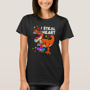 Camiseta Eu Roubo Corações Quebra-cabeça Autismo Sensibiliz
