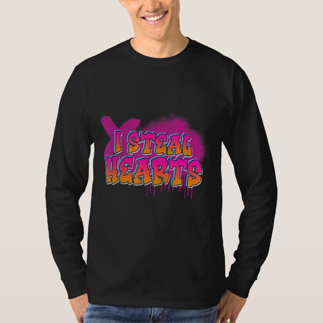 Camiseta Eu Roubo Corações Romance Amor Bonito (Frente)