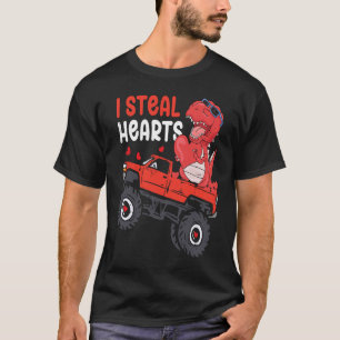 Camiseta Eu Roubo Corações Trex Dinossauro Bebê Valentine D