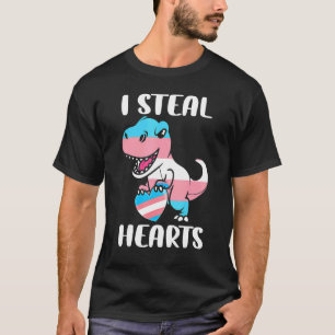 Camiseta Eu Roubo Corações Trex Dinossauro Cute Lgbt Transg