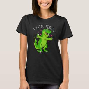 Camiseta Eu Roubo Dia de os namorados Dinossauros Valente