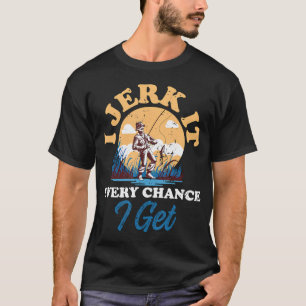 Camiseta Eu Sacudo Sempre Que Posso Pai Pescador Engraçado
