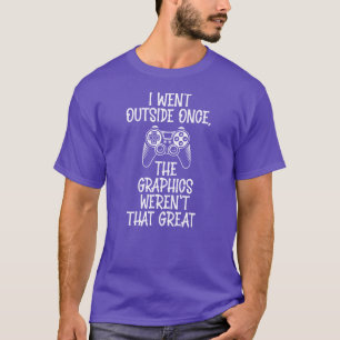 Camiseta Eu Saí Lá Fora - Gamer Divertido
