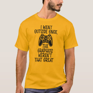 Camiseta Eu Saí Lá Fora - Gamer Divertido