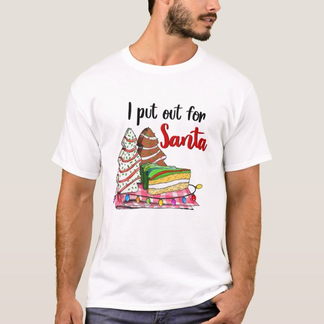 Camiseta Eu Saí Para Papais noeis De Natal De Bolo De Árvor (Frente)