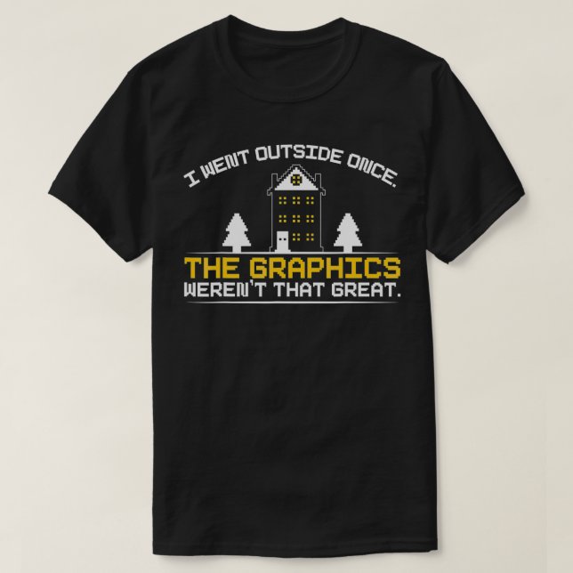 Camiseta Eu saí quando os Gráficos não eram tão grandes (Frente do Design)