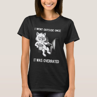 Camiseta Eu Saí Uma Vez, Era Superestimado, Gato Entediado