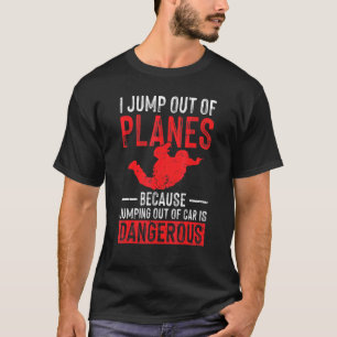 Camiseta Eu salto de aviões paraquedismo paraquedas paraque