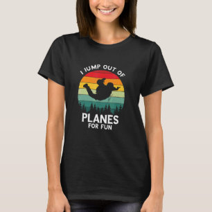 Camiseta Eu Salto Fora Céu Retro Vintage Paraquedista