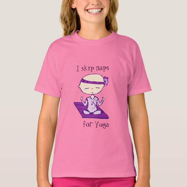 Camiseta eu salto soneca para ioga (Frente)