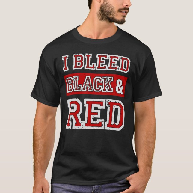 Camiseta Eu sangrava o ventilador da equipe de esportes pre (Frente)
