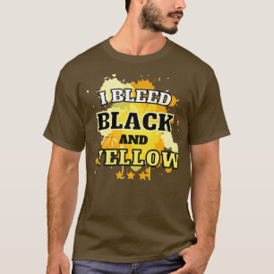 Camiseta Eu sangro futebol de pittsburgh preto e amarelo1