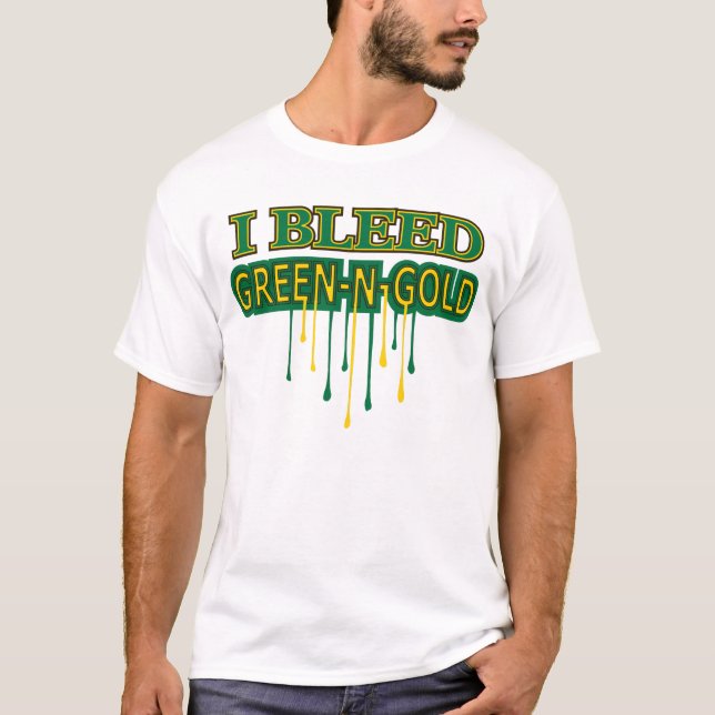 Camiseta Eu sangro o ouro verde de N (Frente)