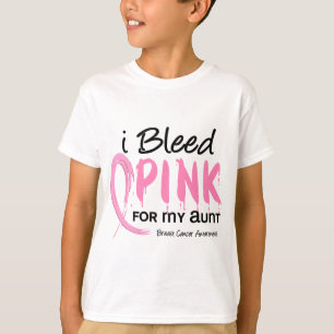 Camiseta Eu sangro o rosa para minha tia cancro da mama