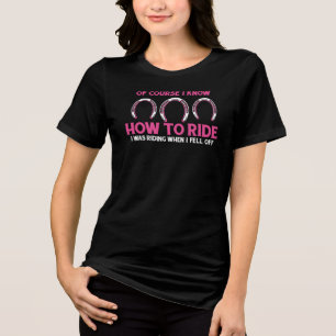 Camiseta Eu sei como dirigir um esporte equestre