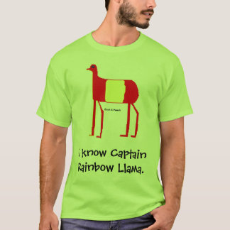 Camiseta Eu sei o lama do capitão Arco-íris
