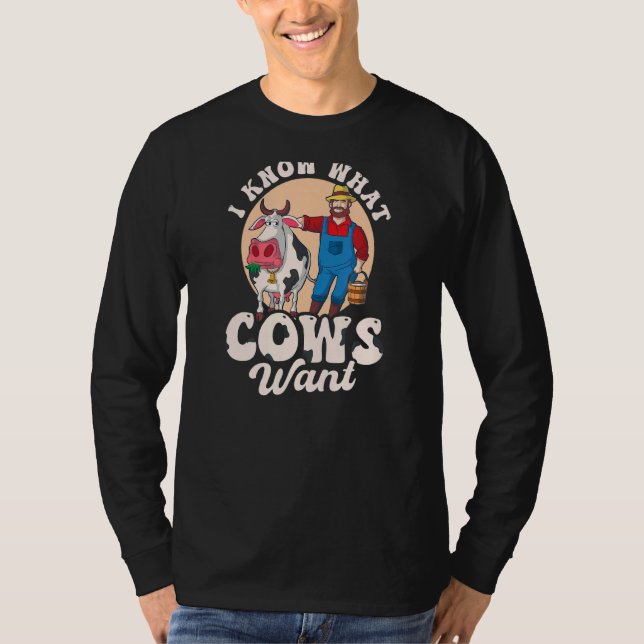 Camiseta Eu Sei O Que As Vacas Querem O Whisperer Da Vaca (Frente)