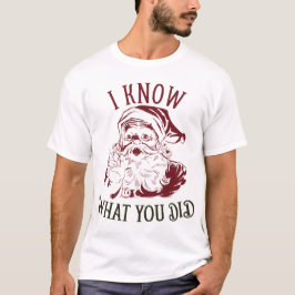 Camiseta Eu sei o que você fez Natal Vintage