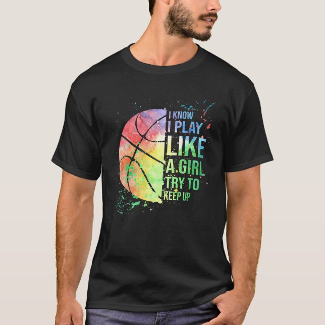 Camiseta Eu Sei Que Brinco Como Uma Garota Tentando Continu (Frente)