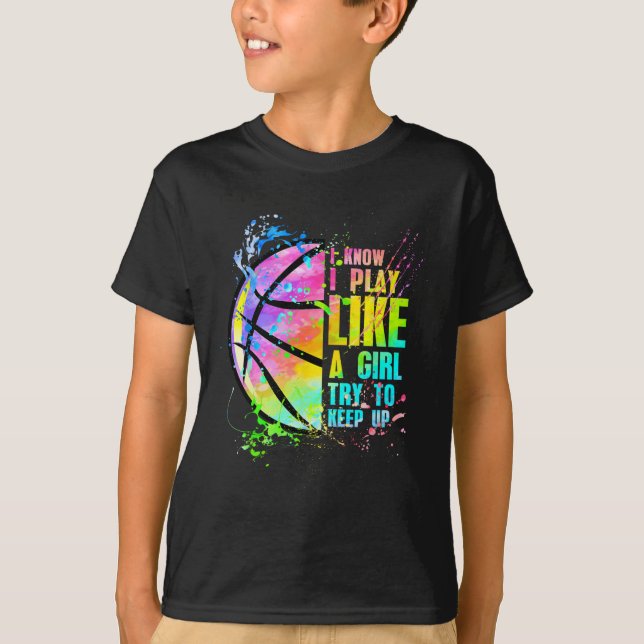 Camiseta Eu Sei Que Brinco Como Uma Garota Tentando Continu (Frente)