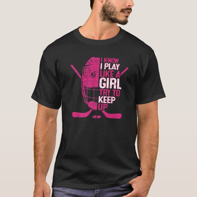 Camiseta Eu sei que eu jogo como uma garota Máscara de Gole (Frente)