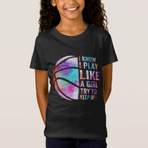 Camiseta eu sei que eu jogo como uma garota tentando contin