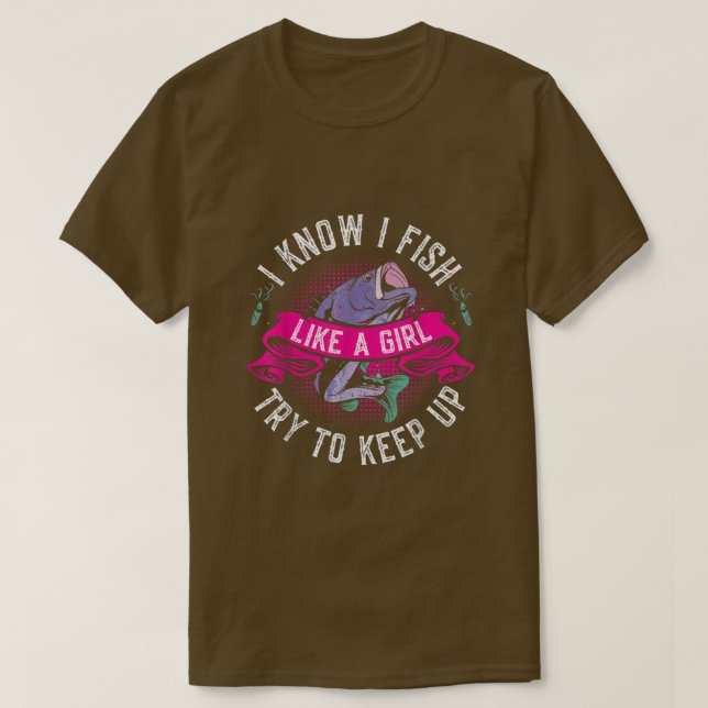 Camiseta Eu Sei Que Eu Peço Como Uma Garota Tenta Continuar (Frente do Design)
